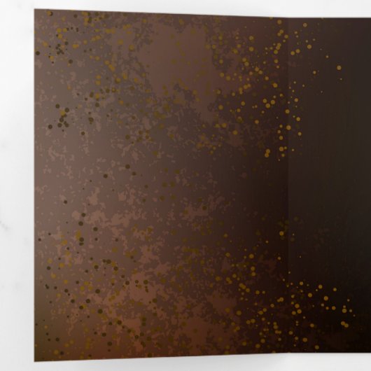 Carte De Fin D'année Trois Volets Steampunk Rusty Background (Intérieur en premier)