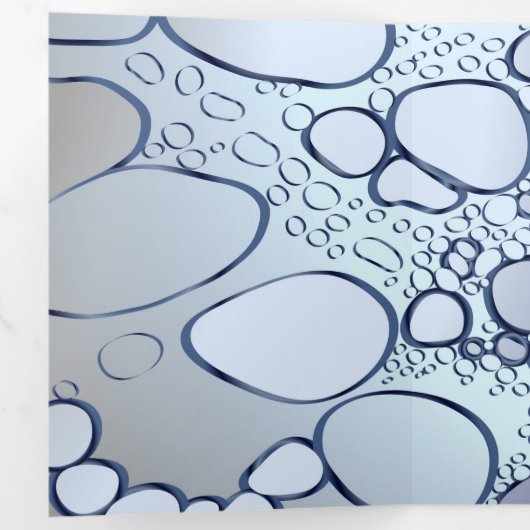 Carte De Fin D'année Trois Volets Travail numérique Abstrait 6 (Intérieur en premier)