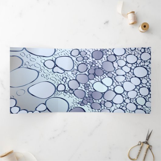 Carte De Fin D'année Trois Volets Travail numérique Abstrait 6 (Intérieur)