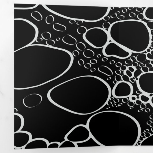 Carte De Fin D'année Trois Volets Travail numérique Abstrait 7 (Intérieur en premier)