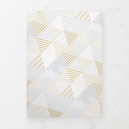 Carte De Fin D'année Trois Volets Triangles Motif 3 (Page de couverture)