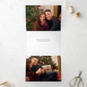 Carte De Fin D'année Trois Volets Typographie moderne de Noël Joyeux (Intérieur)