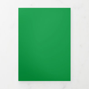 Carte De Fin D'année Trois Volets Vert Kelly #06983E, Algue