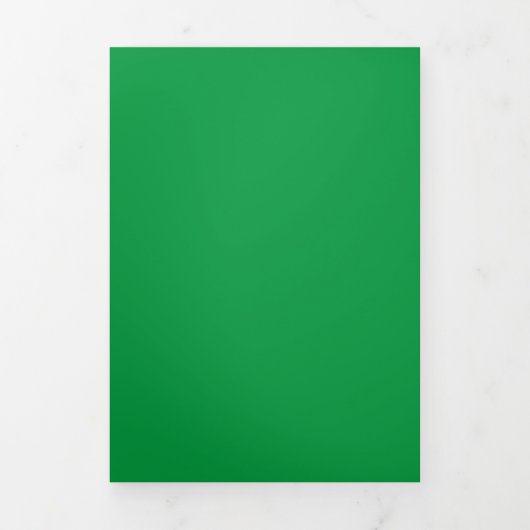 Carte De Fin D'année Trois Volets Vert Kelly #06983E, Algue (Page de couverture)