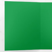 Carte De Fin D'année Trois Volets Vert Kelly #06983E, Algue (Intérieur en premier)