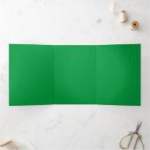 Carte De Fin D'année Trois Volets Vert Kelly #06983E, Algue (Intérieur)