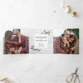 Carte De Fin D'année Trois Volets Wreath | Multiphoto (Intérieur)