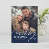 Carte de fin de année de Joyeux Noël (Debout devant)