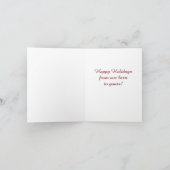 Carte de fin de année de Noël d'alpaga (Intérieur)