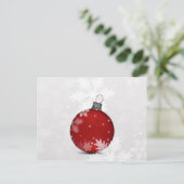carte de fin de année d'ornement rouge argent fest (Debout devant)