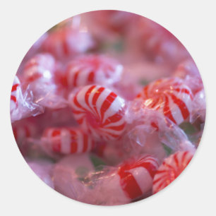 Carte de fin de année et autocollants de menthes