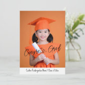 Carte de fin de maternelle avec photo personnalisé (Debout devant)