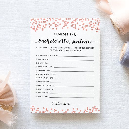 Carte de fin de phrase modifiable pour la Bachelor