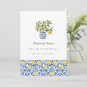 Carte de fin de semaine en carrelage de citron méd (Debout devant)