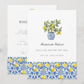 Carte de fin de semaine en carrelage de citron méd (Devant / Derrière)