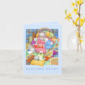 CARTE DE FIN DE SOIRÉE / Bleue (Fleur jaune)