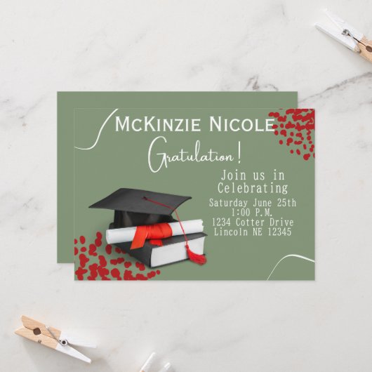 Carte de fin d'études (Devant/Arrière en situation)