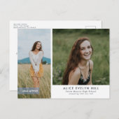 Carte de fin d'études à double cadre (Devant / Derrière)