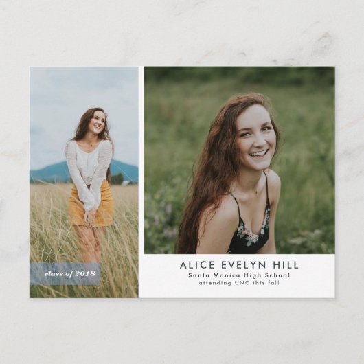 Carte de fin d'études à double cadre (Devant)