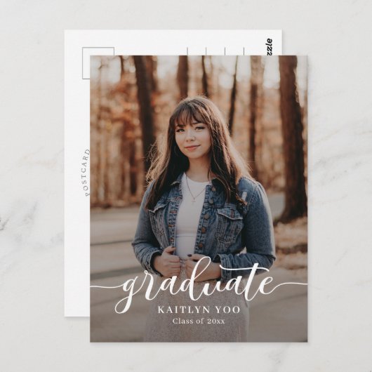 Carte de fin d'études à goût exquis, couleur modif (Devant / Derrière)