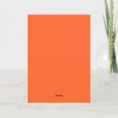Carte de fin d'études à ruban gingham orange  (Dos)