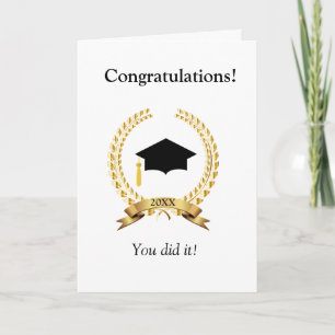 Carte de fin d'études au laurier