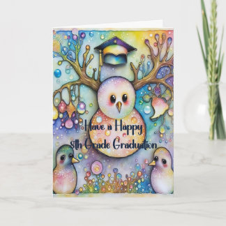 Carte de fin d'études de 8e année avec bonhomme de
