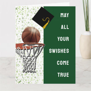 Carte de fin d'études de basketball