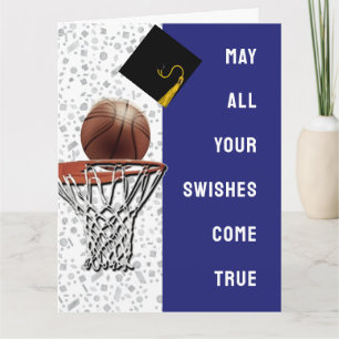 Carte de fin d'études de basketball