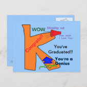 Carte de fin d'études de maternelle (Devant / Derrière)