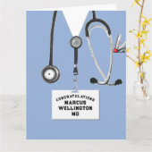 Carte de fin d'études de médecine unique (Fleur jaune)