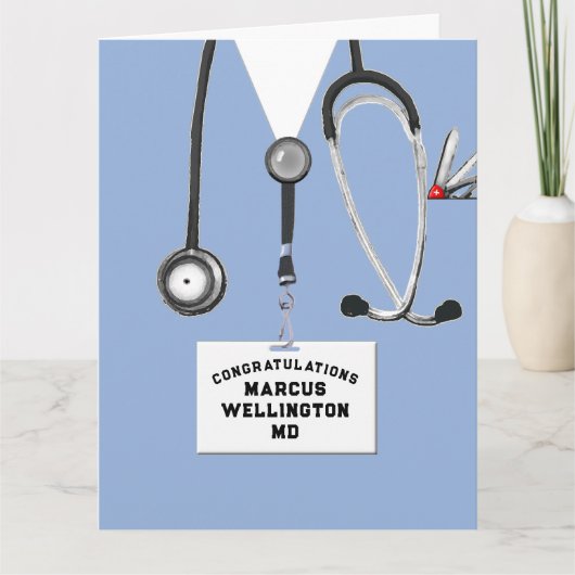 Carte de fin d'études de médecine unique (Devant)