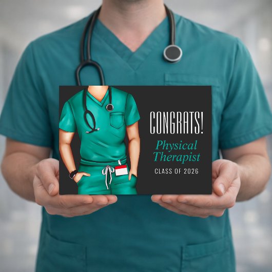 Carte de fin d'études de physiothérapeute