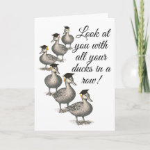Carte de fin d'études Ducks in a Row