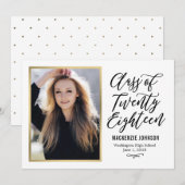 Carte de fin d'études EDITABLE COULEUR Classique (Devant / Derrière)