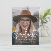 Carte de fin d'études en photo rustique avec dos d (Debout devant)