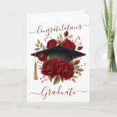 Carte de fin d'études florale (Devant)
