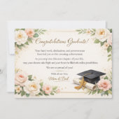 Carte de fin d'études florale (Devant)