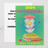 CARTE DE FIN D'ÉTUDES JUVÉNILES POUR ENFANTS  (Devant / Derrière)