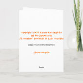 Carte de fin d'études Karate Kat fusée (Dos)