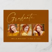 Carte de fin d'études minima moderne pour script d (Recto)