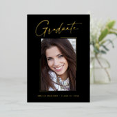 Carte de fin d'études minima moderne pour script d (Debout devant)