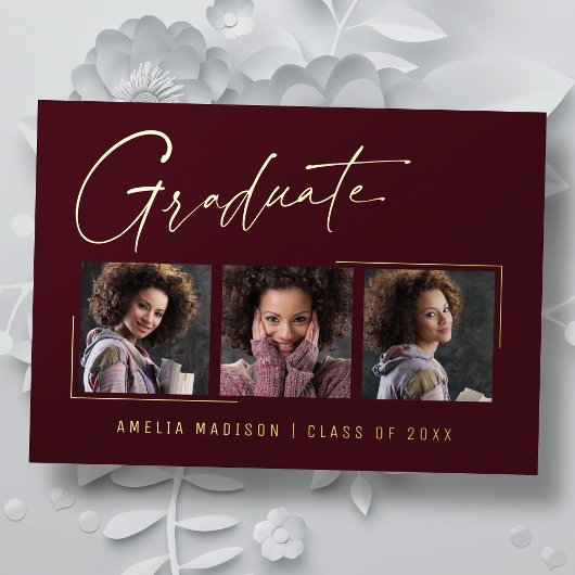 Carte de fin d'études minima moderne pour script d