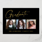 Carte de fin d'études minima moderne pour script d (Recto)