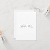 Carte de fin d'études minimale blanche propre pour (Devant/Arrière en situation)