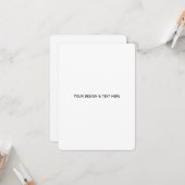 Carte de fin d'études minimale blanche propre pour (Devant/Arrière en situation)