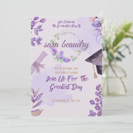 carte de fin d'études moderne (Debout devant)