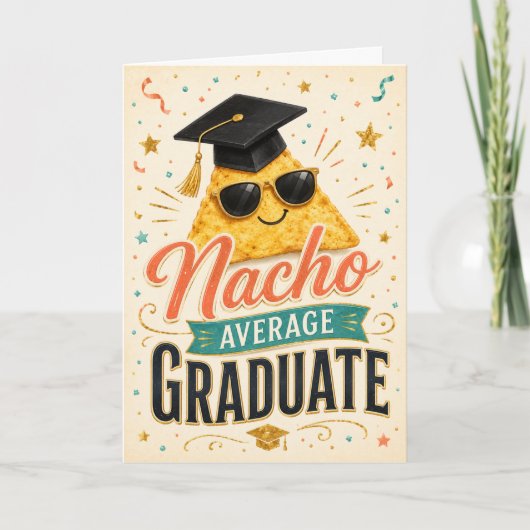 Carte de fin d'études Nacho Average Graduate (Devant)