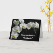 Carte de fin d'études Orchidées (Fleur jaune)