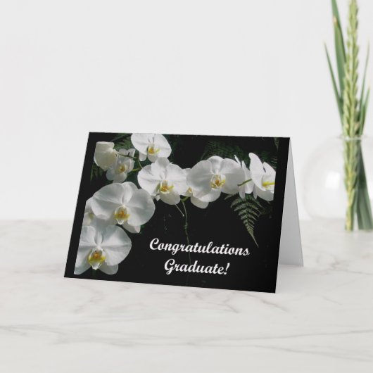 Carte de fin d'études Orchidées (Devant)